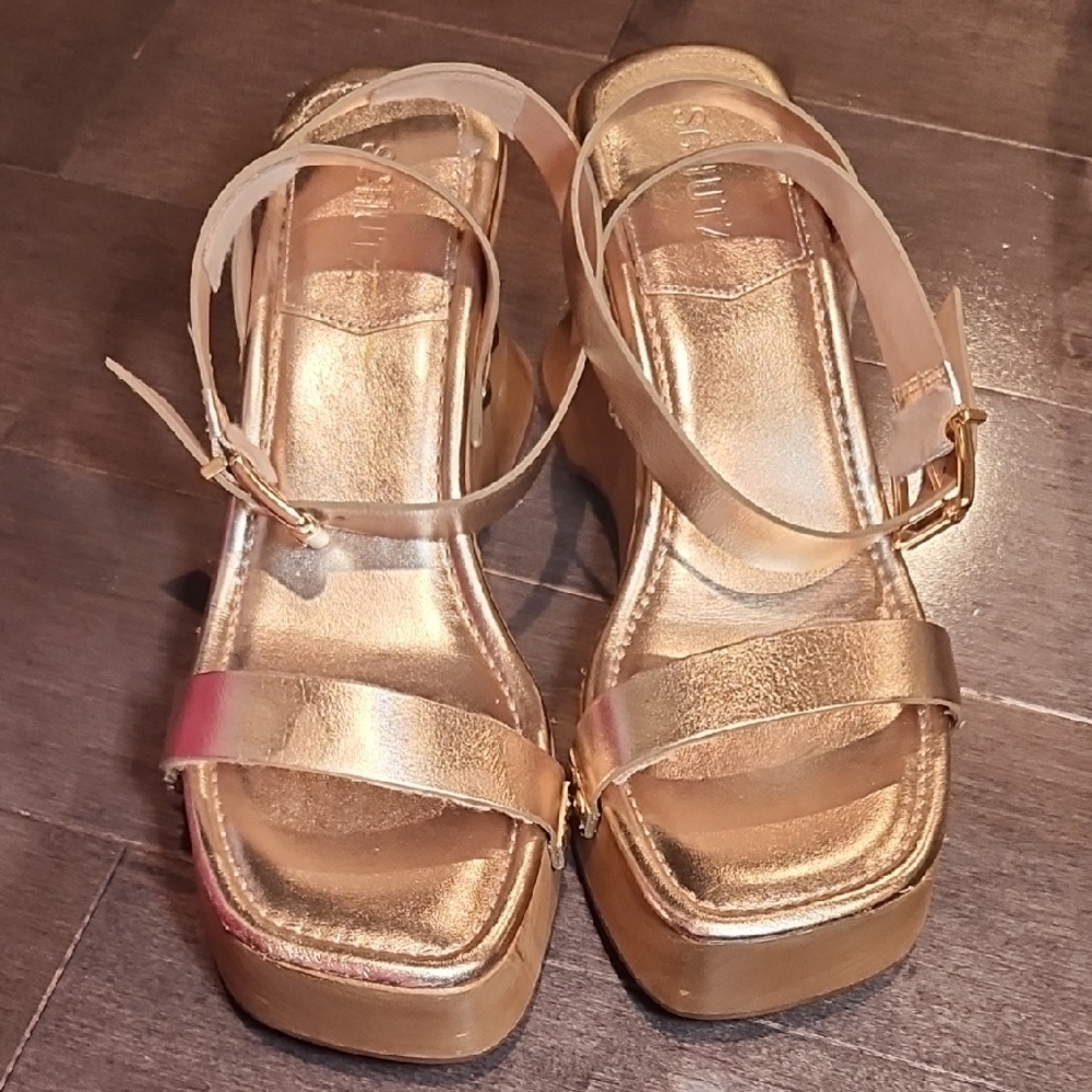 SCHUTZ Metallic Gold Women's Sandals